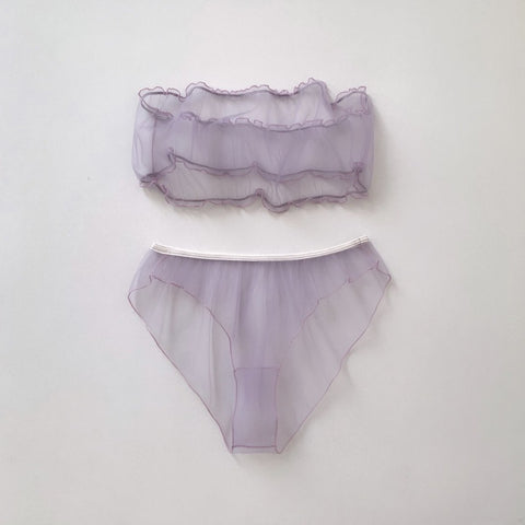 LAVENDER  SET BANDEAU AND KNICKERS