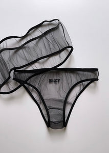 BLACK SPICY SET BANDEAU AND PANTY