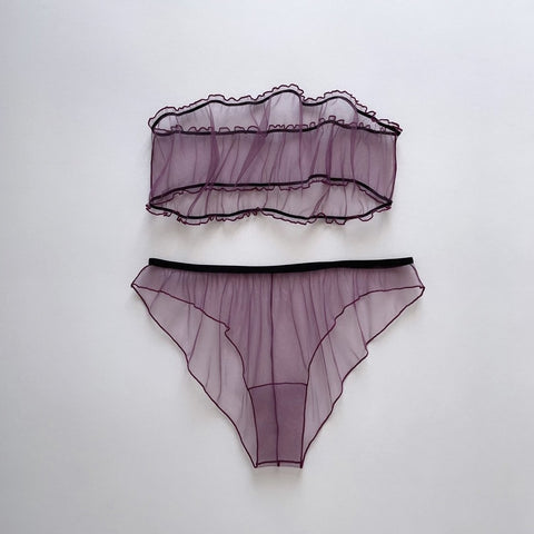 ROYAL PURPLE BANDEAU AND KNICKERS