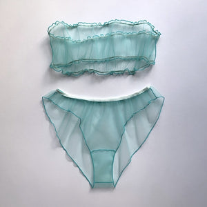 SET BANDEAU AND KNICKERS TIFFANY COLOR