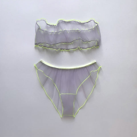 LAVENDER DREAM SET BANDEAU AND KNICKERS NEON
