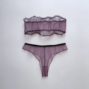 ROYAL PURPLE SET BANDEAU AND STRING – Naked Letters